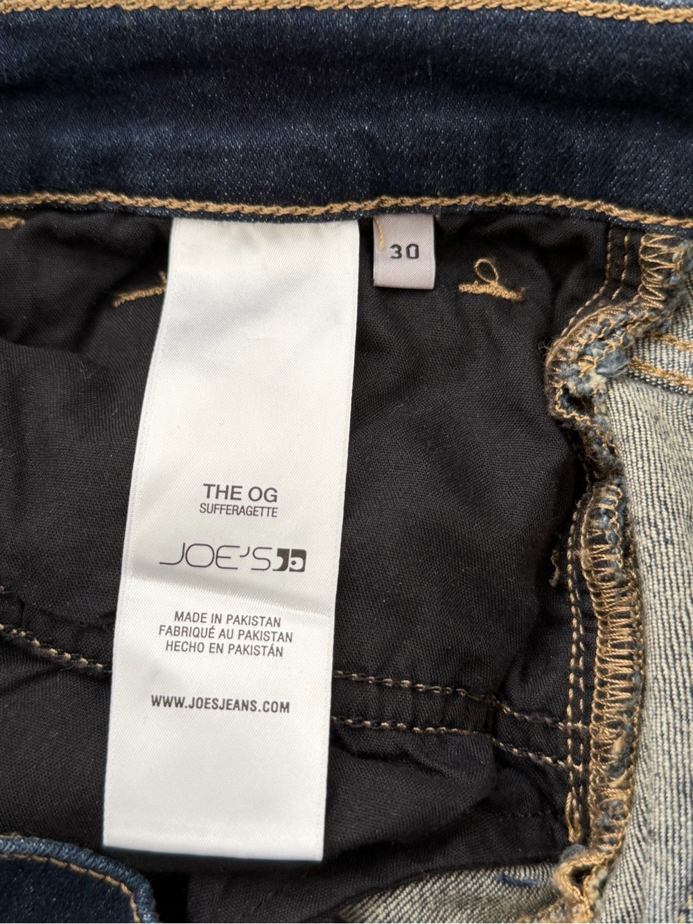 Joe’s Jeans The OG High Rise Straight Ankle Stretch Jeans Dark Denim Size 30 - Picture 7 of 8